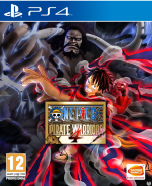 Carátula One Piece Pirate Warriors 4 PS4, juego de acción masiva Musou con Monkey D. Luffy y su tripulación, incluye el arco de Wano.