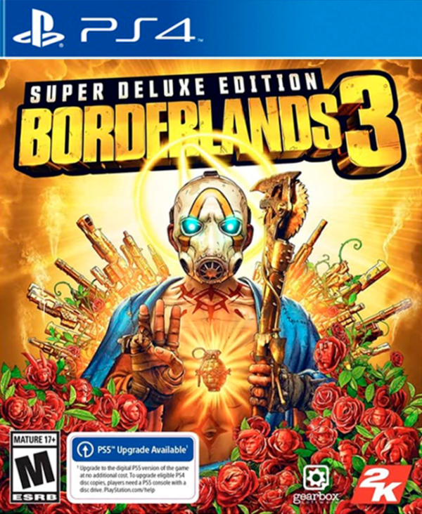 Arte promocional de Borderlands 3: Super Deluxe Edition mostrando a los buscacámaras en acción.