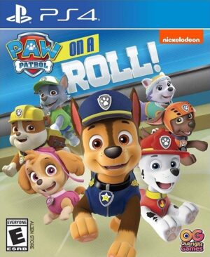 Imagen de portada del juego con todos los cachorros de la Patrulla Canina listos para la misión.