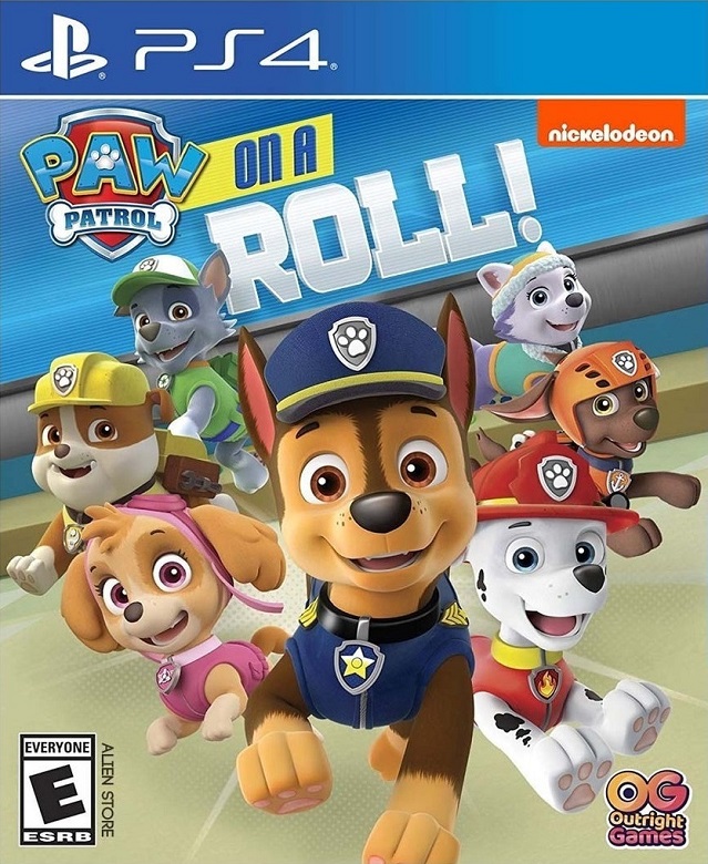 Imagen de portada del juego con todos los cachorros de la Patrulla Canina listos para la misión.