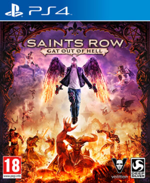 Johnny Gat y Kinzie Kensington enfrentándose a demonios en el infierno en Saints Row: Gat Out of Hell.