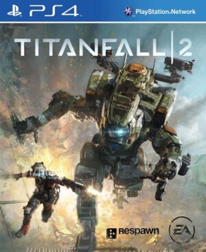 Captura de Titanfall 2 para PS4 y PS5 con Jack Cooper y su titán BT-7274 en acción