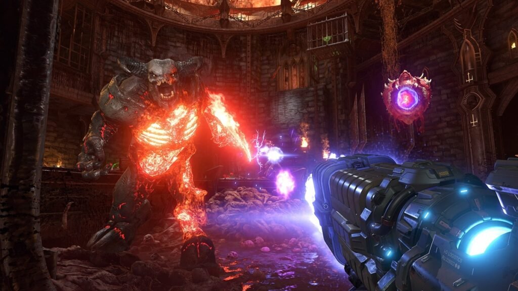 DOOM Eternal para PS5, juego digital de acción.