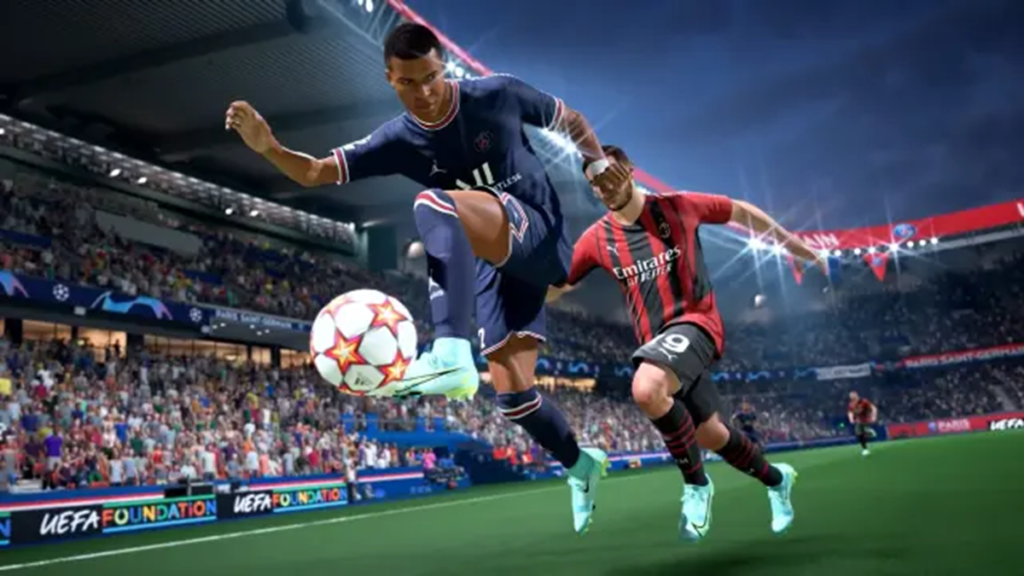 FIFA 22 PS5 gameplay de un partido de fútbol