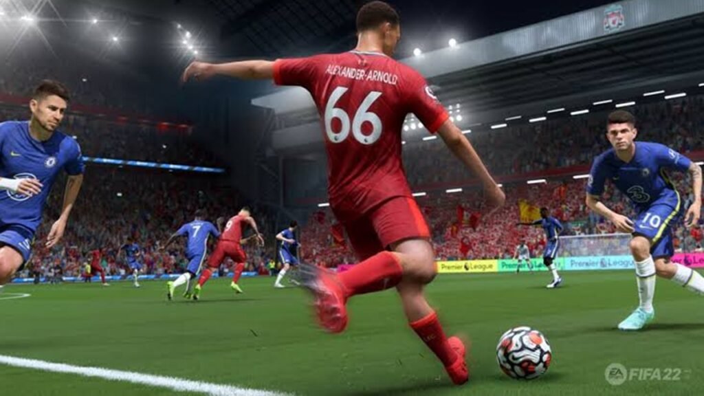 FIFA 22 para PlayStation 5 con equipos y jugadores de fútbol