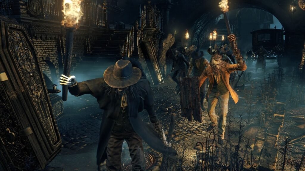 Bloodborne gameplay combate RPG acción PS4 PS5