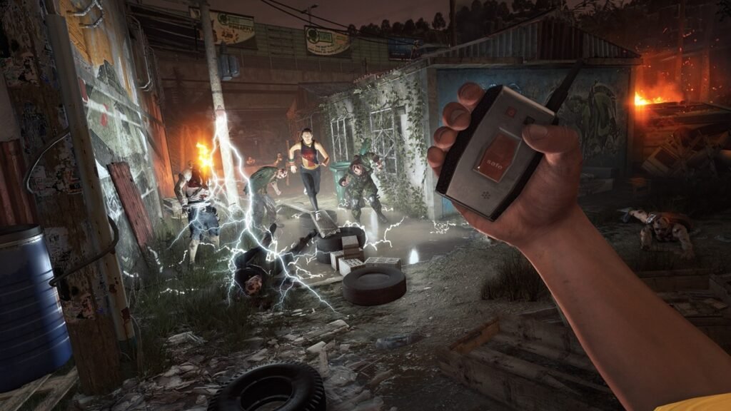 Buggy personalizable de Dying Light The Following recorriendo una zona rural infestada de zombis.