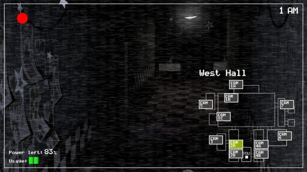 Five Nights at Freddy's vigilar cámaras de seguridad durante la noche