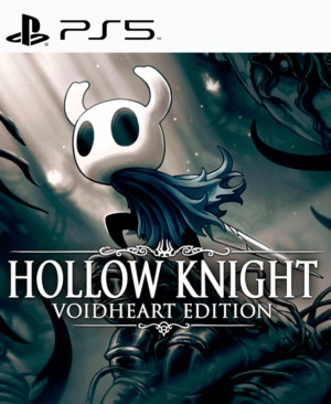 Una imagen del pequeño Caballero de Hollow Knight, empuñando su aguijón, frente a un telón de fondo de una ciudad antigua en ruinas y un fondo oscuro y gótico, ilustrado en un hermoso estilo 2D.