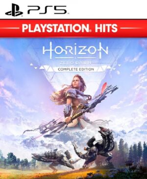 Aloy, la protagonista de Horizon Zero Dawn, enfrentándose a una máquina en un paisaje nevado