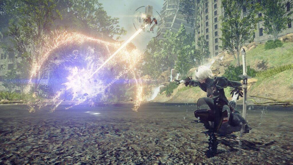 Combate y gameplay de NieR: Automata en PlayStation.