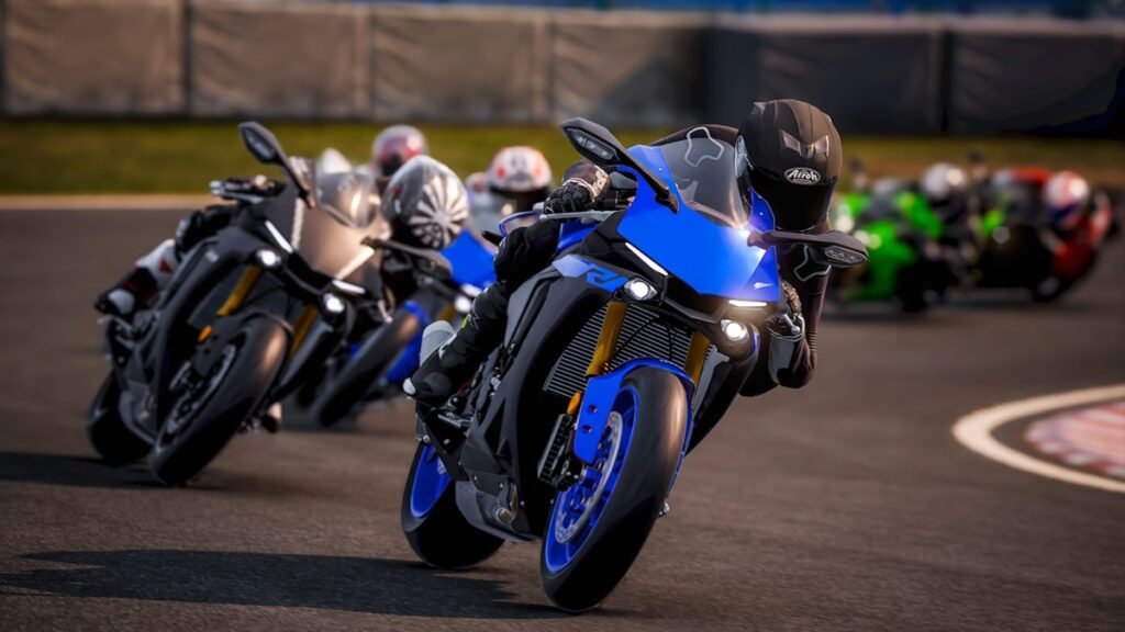 Gameplay de RIDE 4 en PS5 con motocicletas oficiales compitiendo en circuitos