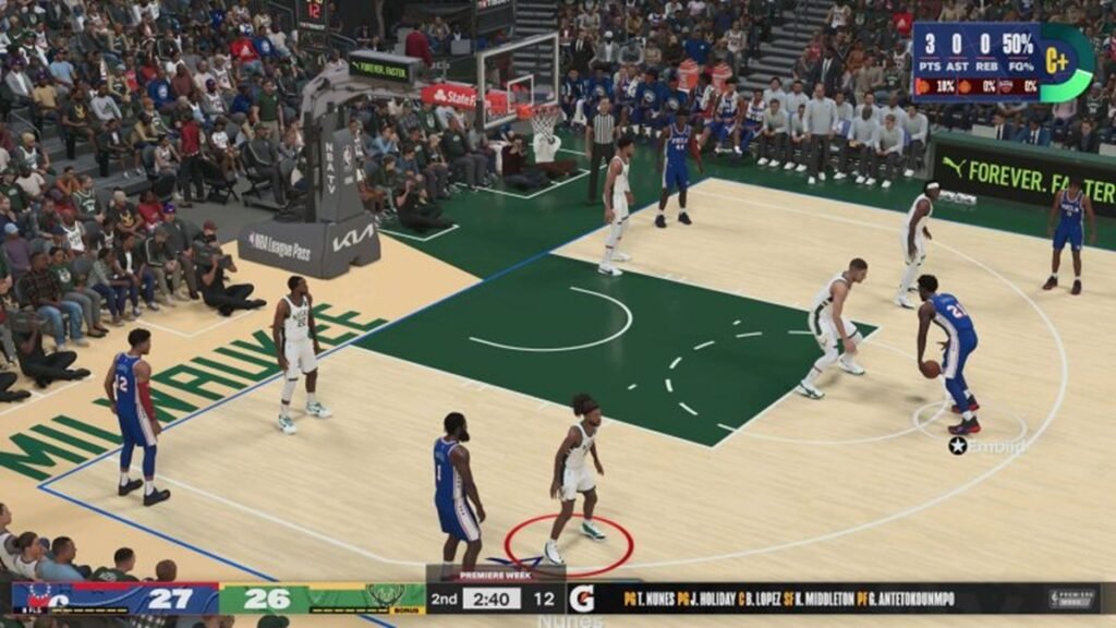 Kobe Bryant en el modo MAMBA MOMENTS de NBA 2K24 para PS5, homenaje a su trayectoria en la NBA.
