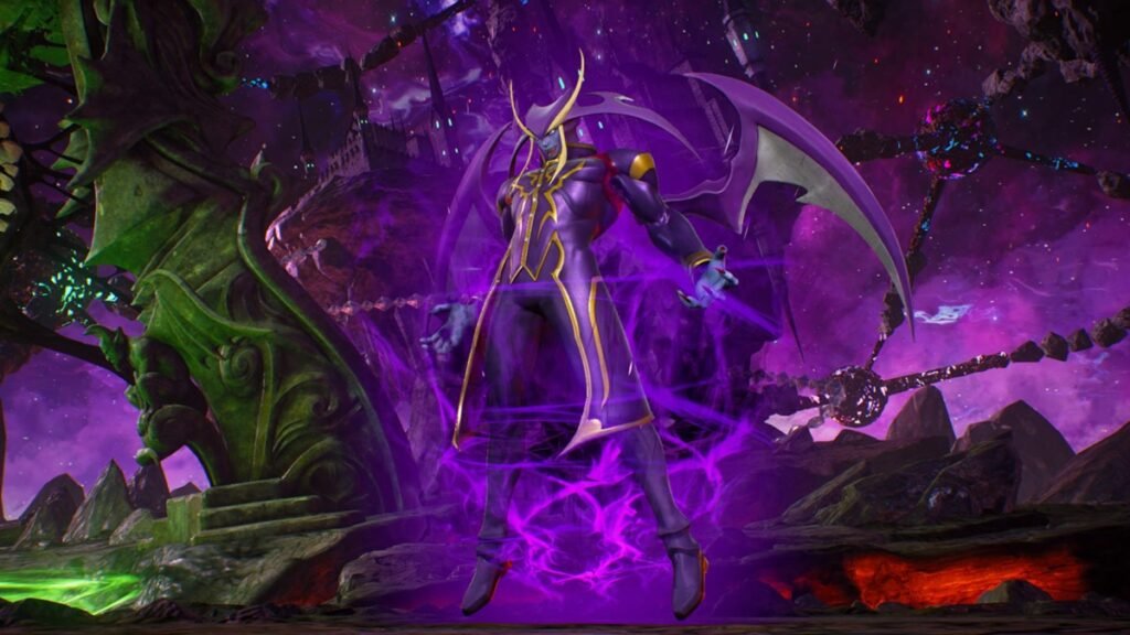 Personajes de Marvel y Capcom en Marvel vs. Capcom Infinite para PS4, juego de lucha compatible con PS5.
