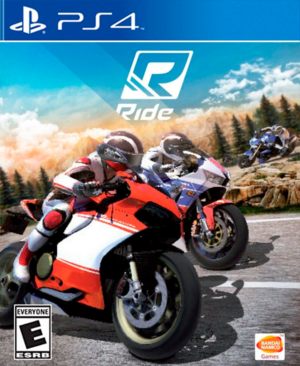 Captura de pantalla de RIDE para PS4 mostrando una carrera en progreso.