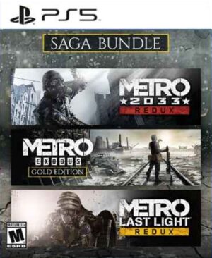 Metro Saga Bundle para PS5, mostrando escenas del mundo post-apocalíptico y los héroes de la saga