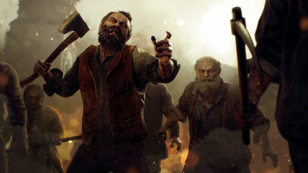 Combate contra enemigos en Resident Evil 4 Remake para PS5.