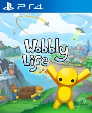 Portada de Wobbly Life para PS4 y PS5, mostrando personajes coloridos en la Isla Wobbly.