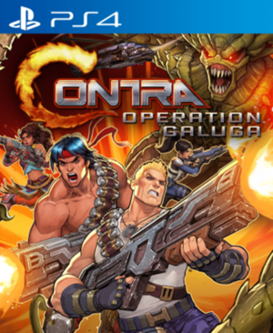 Personajes de Contra enfrentando enemigos en Contra: Operation Galuga para PS4 y PS5