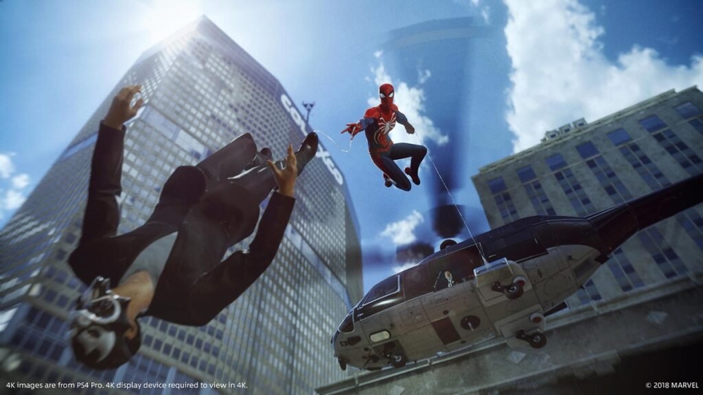 Miles Morales utilizando sus poderes bioeléctricos en Spider-Man para PlayStation 5.