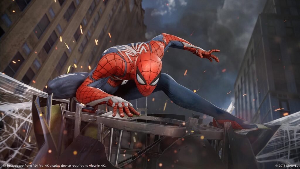 Miles Morales usando sus poderes bioeléctricos en Marvel's Spider-Man: Miles Morales para PS5.