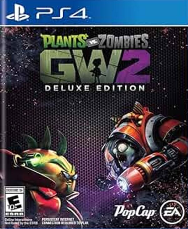 Portada de Plants vs. Zombies Garden Warfare 2: Deluxe Edition para PS4 mostrando personajes de plantas y zombis en plena batalla