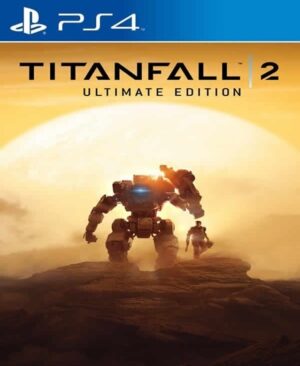 Imagen promocional de Titanfall 2: Ultimate Edition para PS4 y PS5 con titanes y pilotos en combate