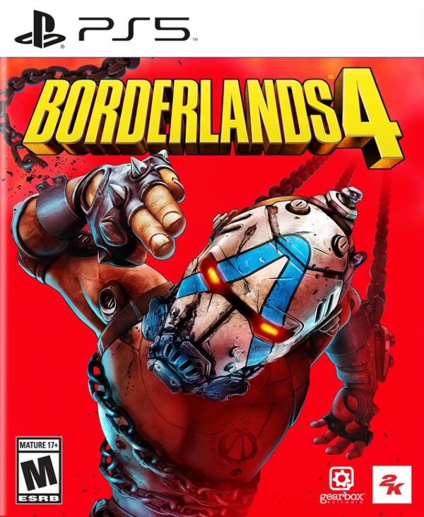Portada oficial de Borderlands 4 para PlayStation 5 con nuevos personajes y ambientación futurista