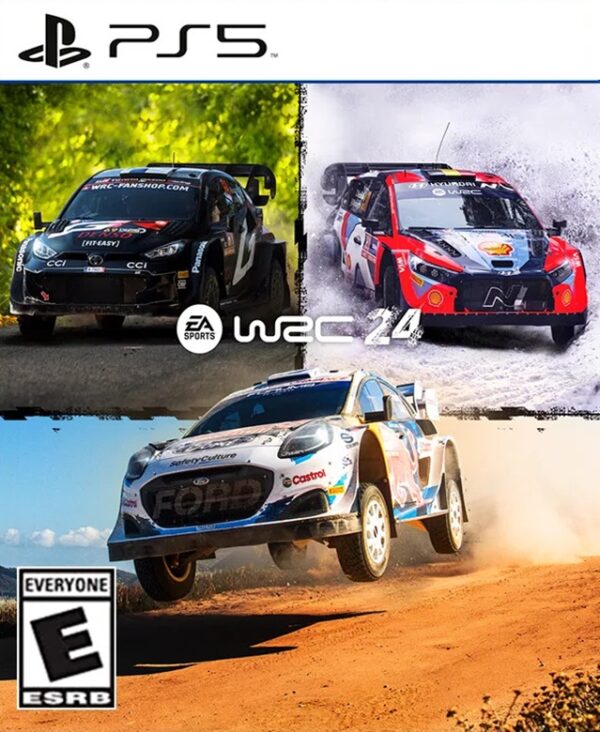 Portada oficial del videojuego EA Sports WRC 24 para PlayStation 5.