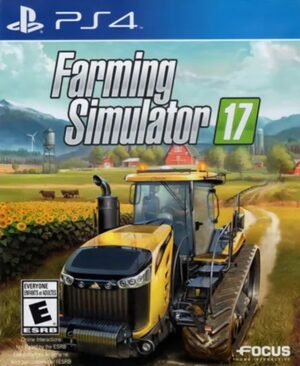 Imagen de un tractor Fendt con remolque en un campo sembrando en el juego Farming Simulator 17 PS4.