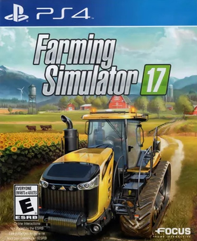 Imagen de un tractor Fendt con remolque en un campo sembrando en el juego Farming Simulator 17 PS4.