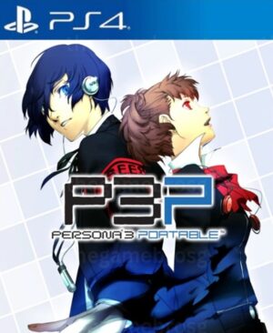 Arte promocional del protagonista y el equipo SEES de Shin Megami Tensei Persona 3 Portable.