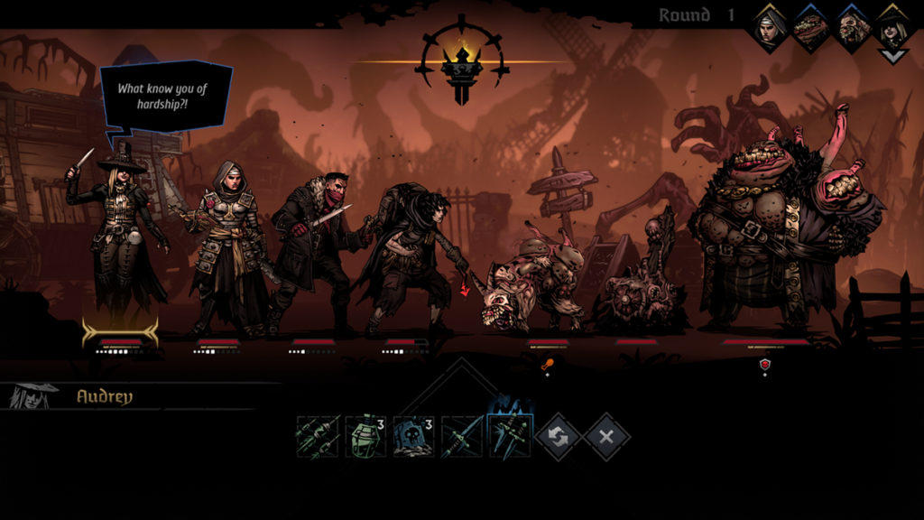 Darkest Dungeon II héroes y combate por turnos en PS5