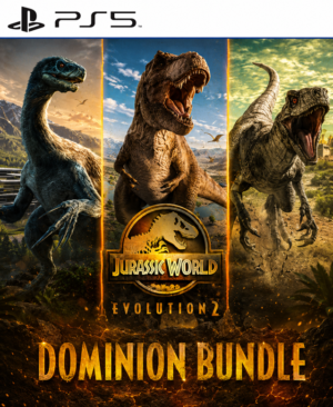 Jurassic World Evolution 2 Dominion Bundle PS5 juego de dinosaurios